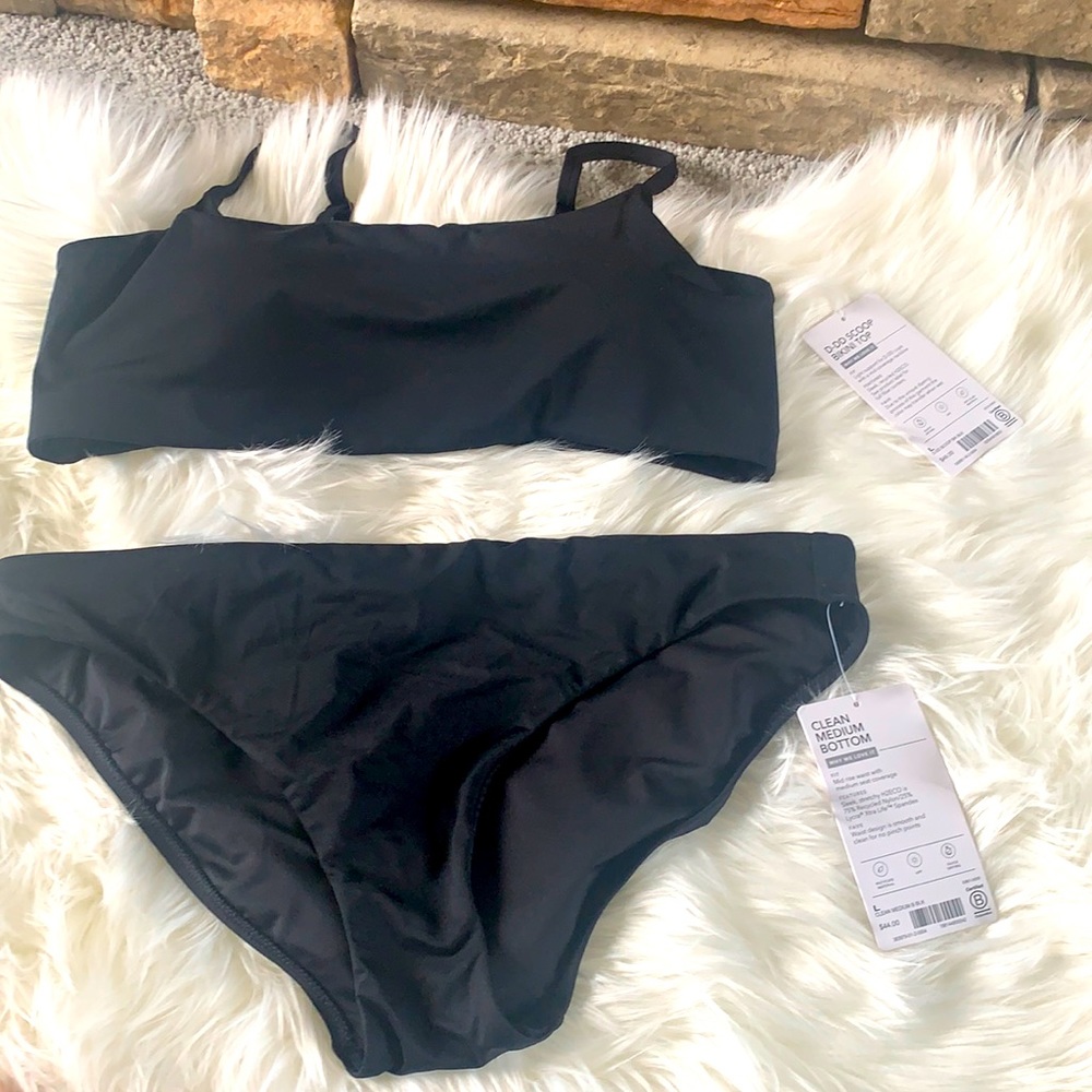 ATHLETA CLEAN MEDIUM BIKINI BOTTOM- BLACK NWT AND NWOT - Picture 2 of 4